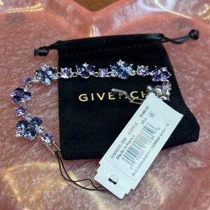 Givenchy Purple and Silver Crystal Bracelet NWT  dustbag
